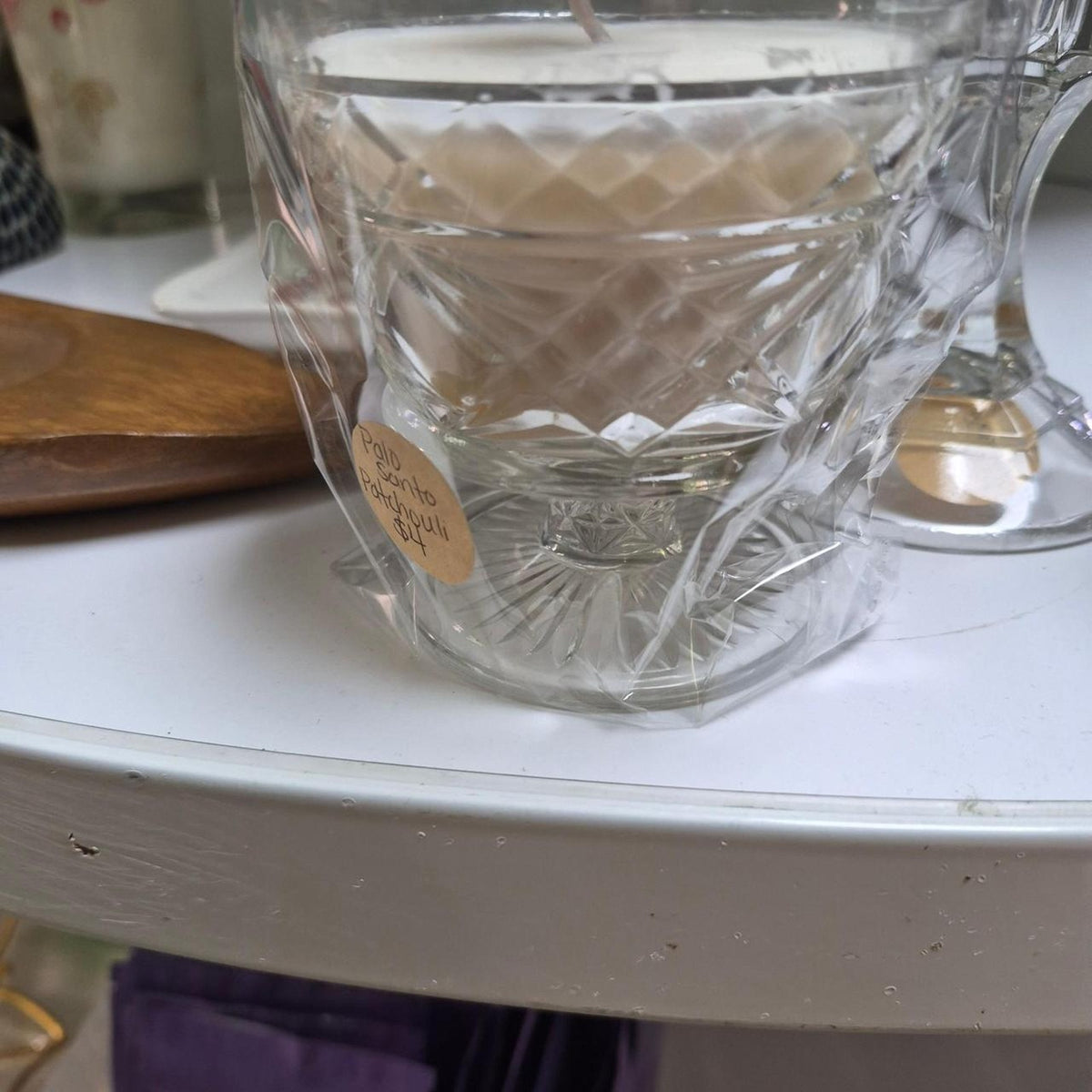 Palo santo patchouli candle in