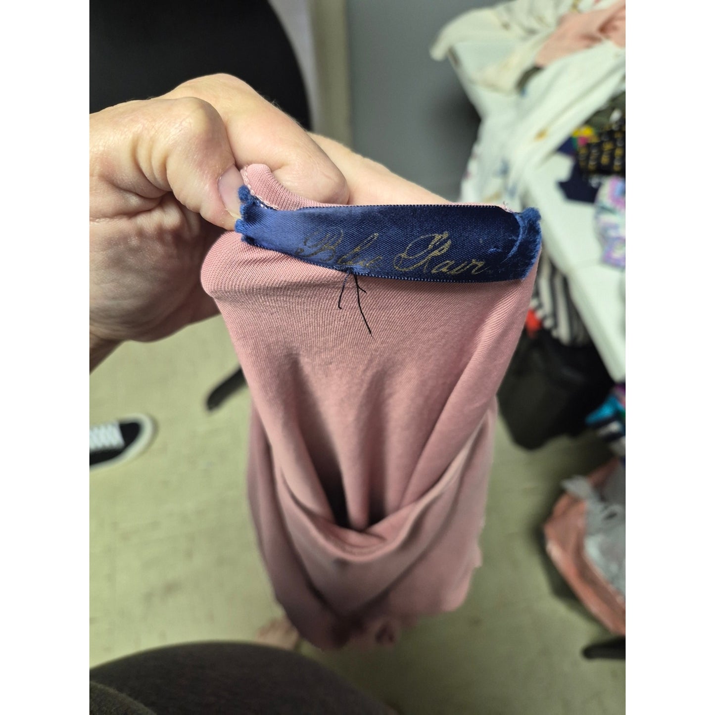 Blue Rain Dusty Pink Short Sleeve Tie-Waist Top
