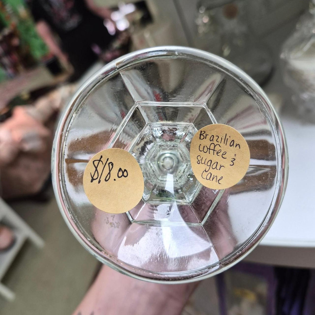 Handmade candle in a mason