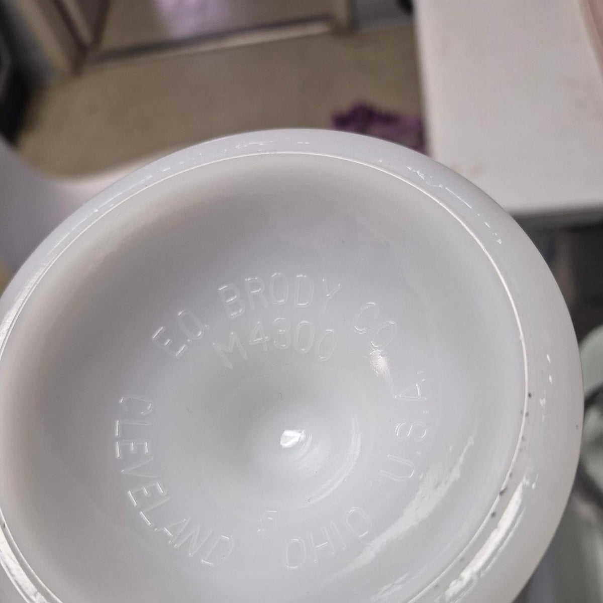 White milk glass grape vase