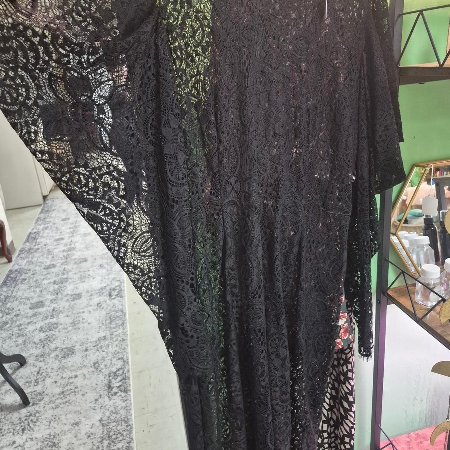 Nwt black lace maxi dress