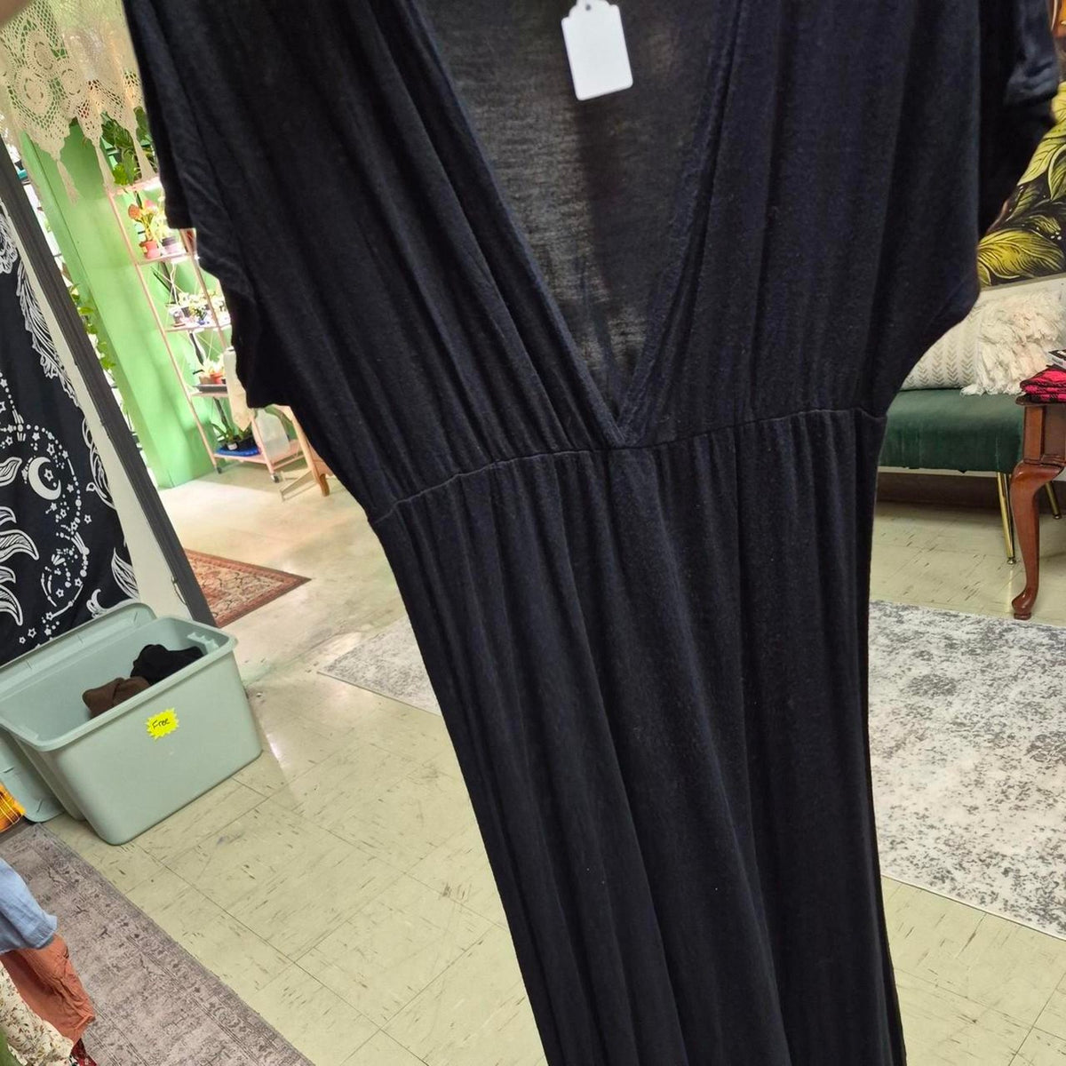 Black maxi dress with a