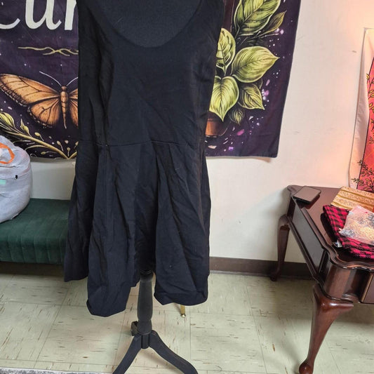 Black mini dress with a