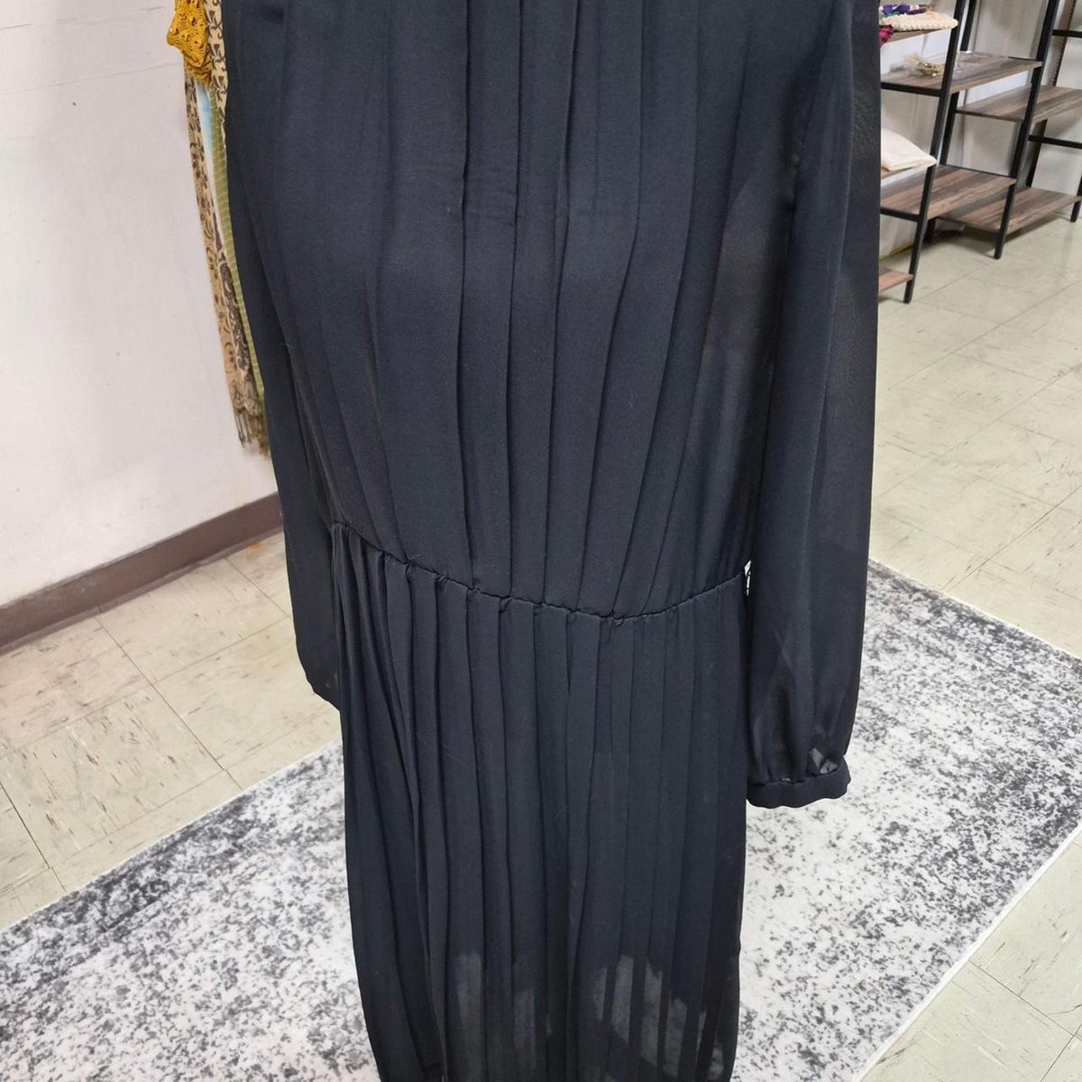 Vintage shear black maxi dress
