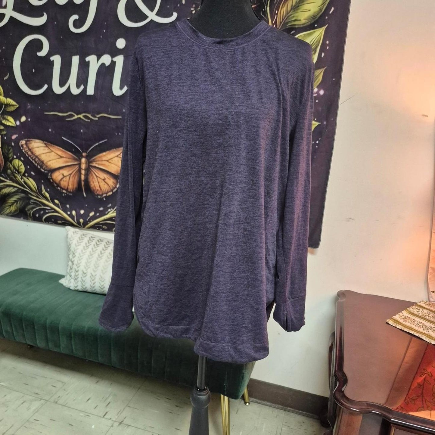 Purple long sleeve tunic top