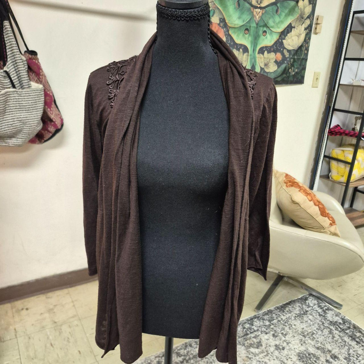 Brown cardigan