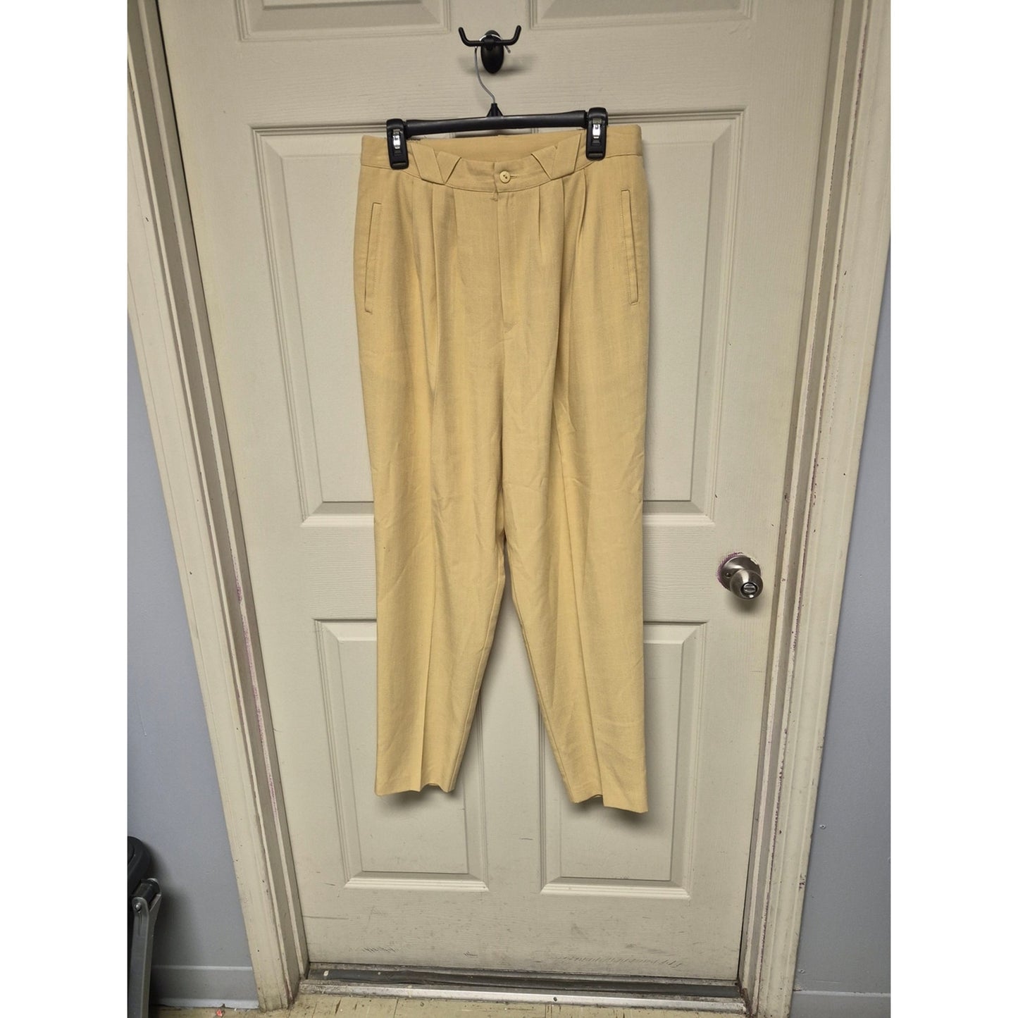 Pleated Yellow Dress Pants