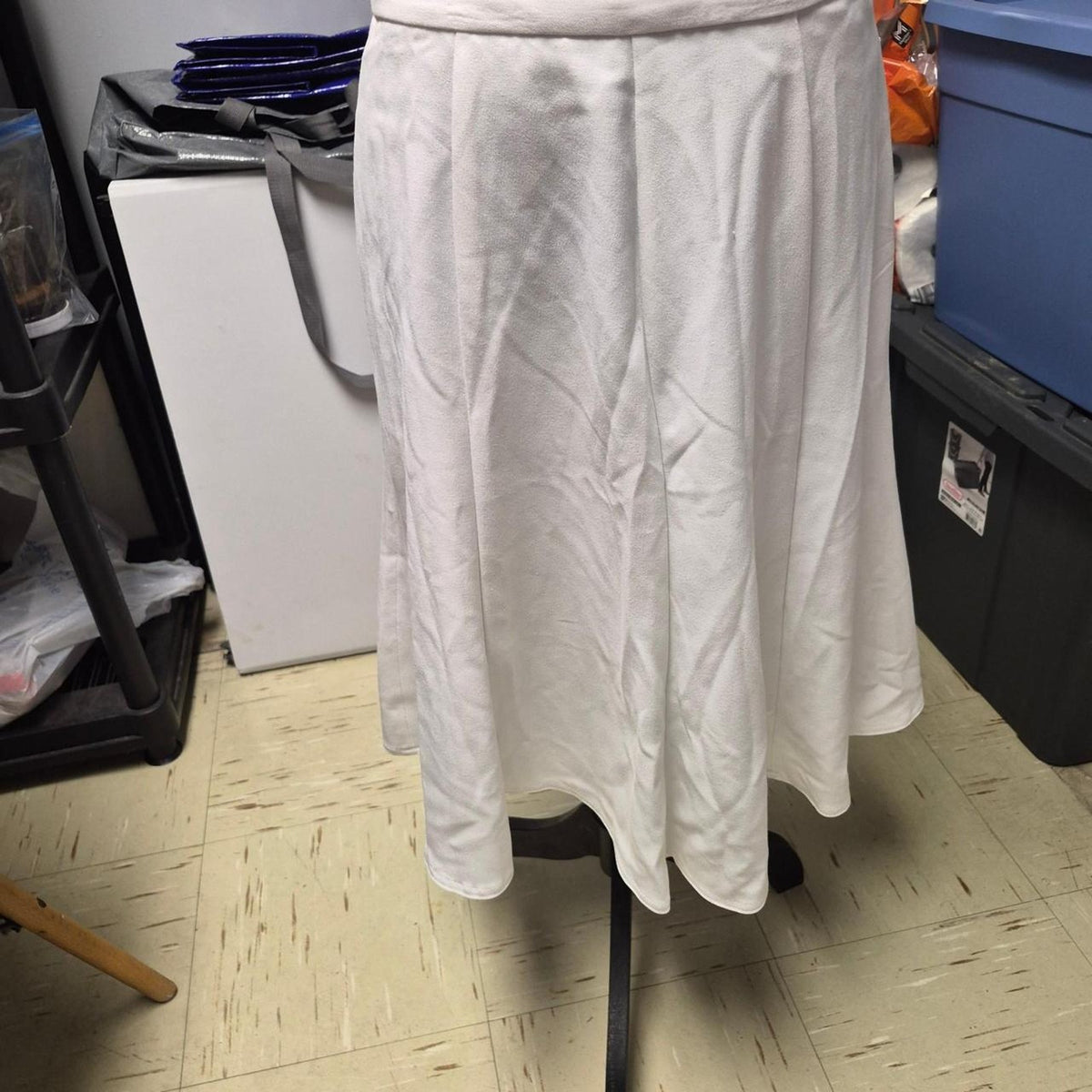 White polyester rayon spandex