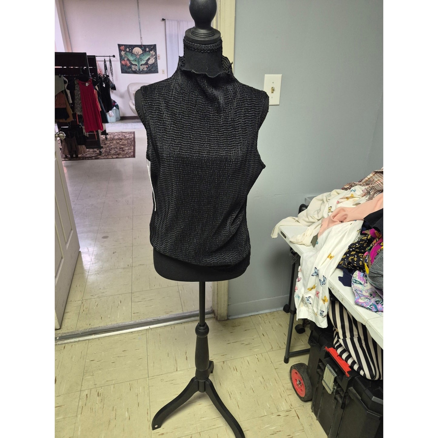 Studio Y Black Textured Off-Shoulder Sweater Top