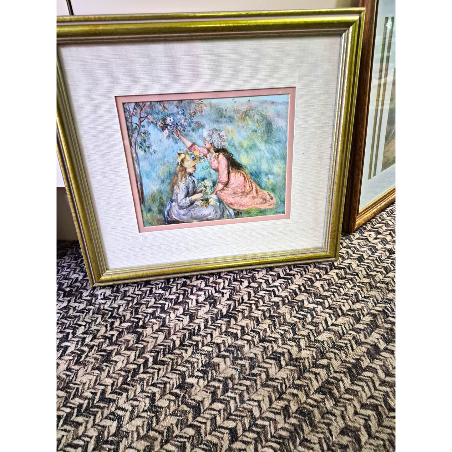 Framed Matted Women Portrait Art Print Landscape People Theme Single Piece