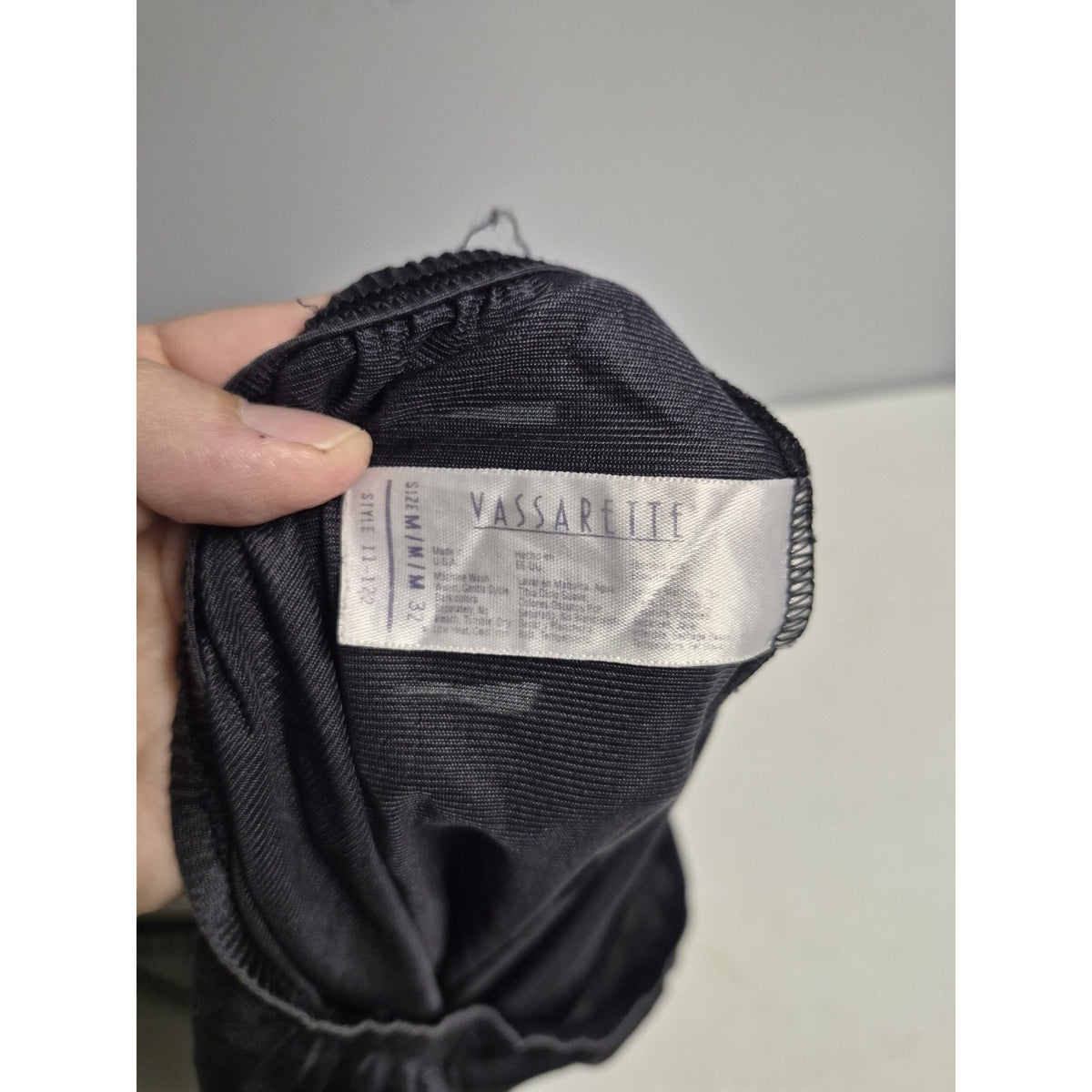 Vassarette Women's Black Nylon Half Slip, Size M Regular Solid