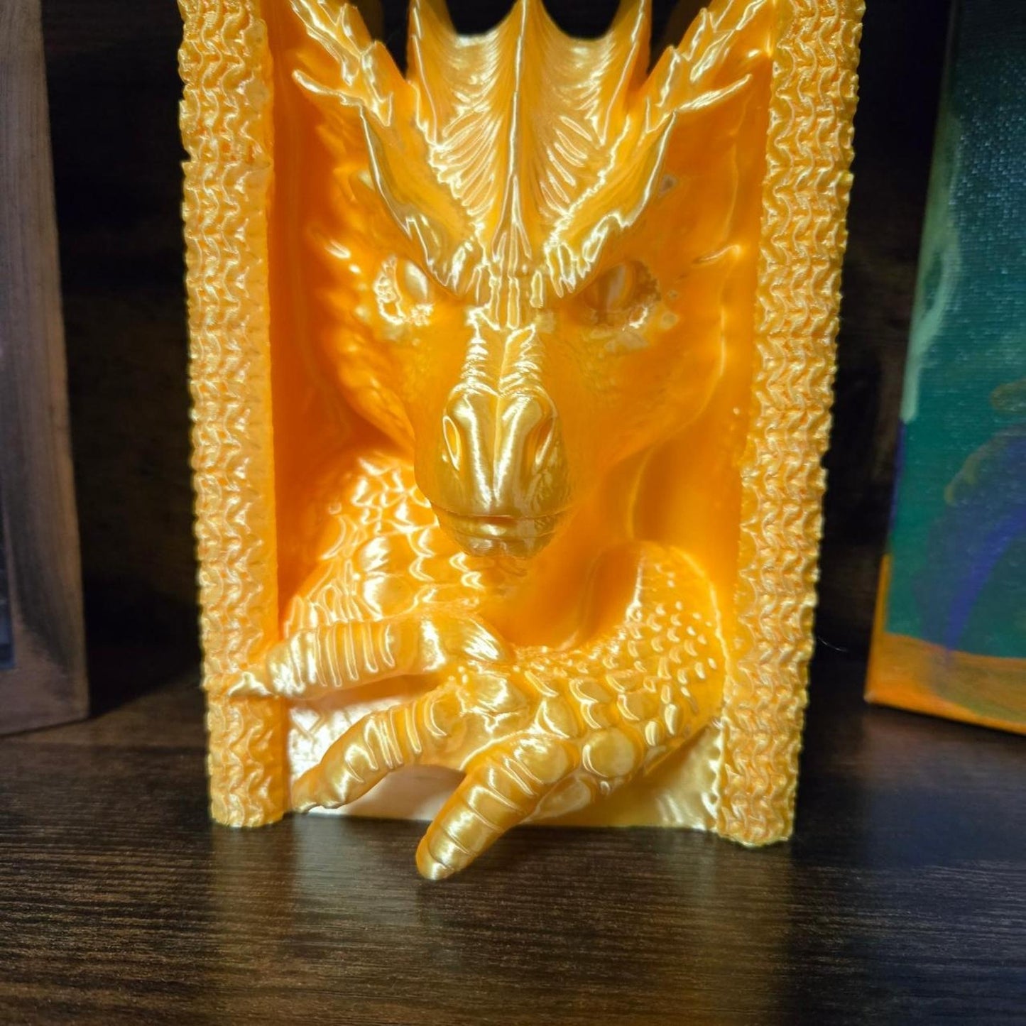 Yellow dragon figurine