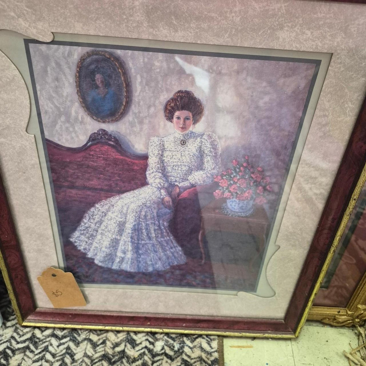 Framed vintage portrait of a