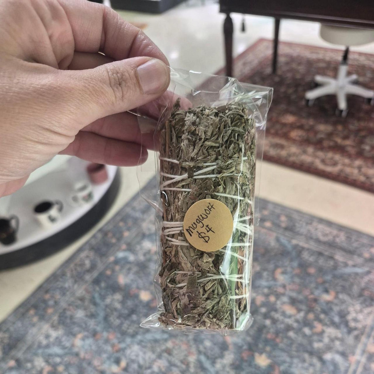 Rosemary mugwort or cedar smudge