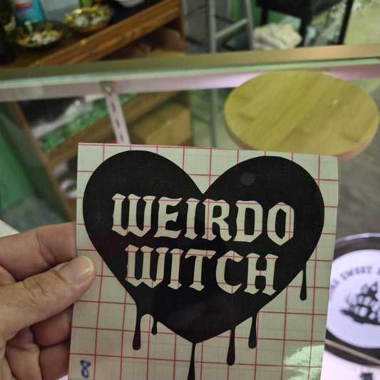 Weirdo witch vinyl sticker