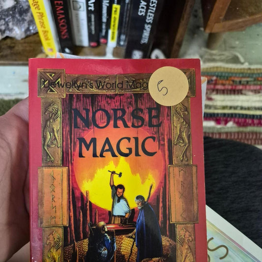 Norse magic book with red