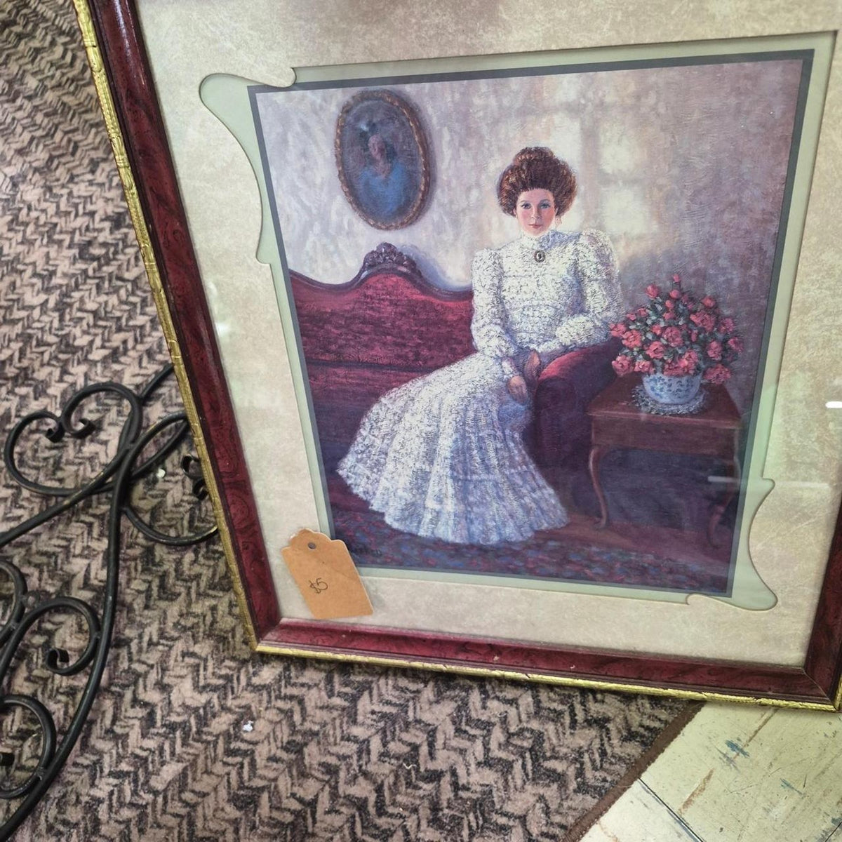 Framed vintage portrait of a