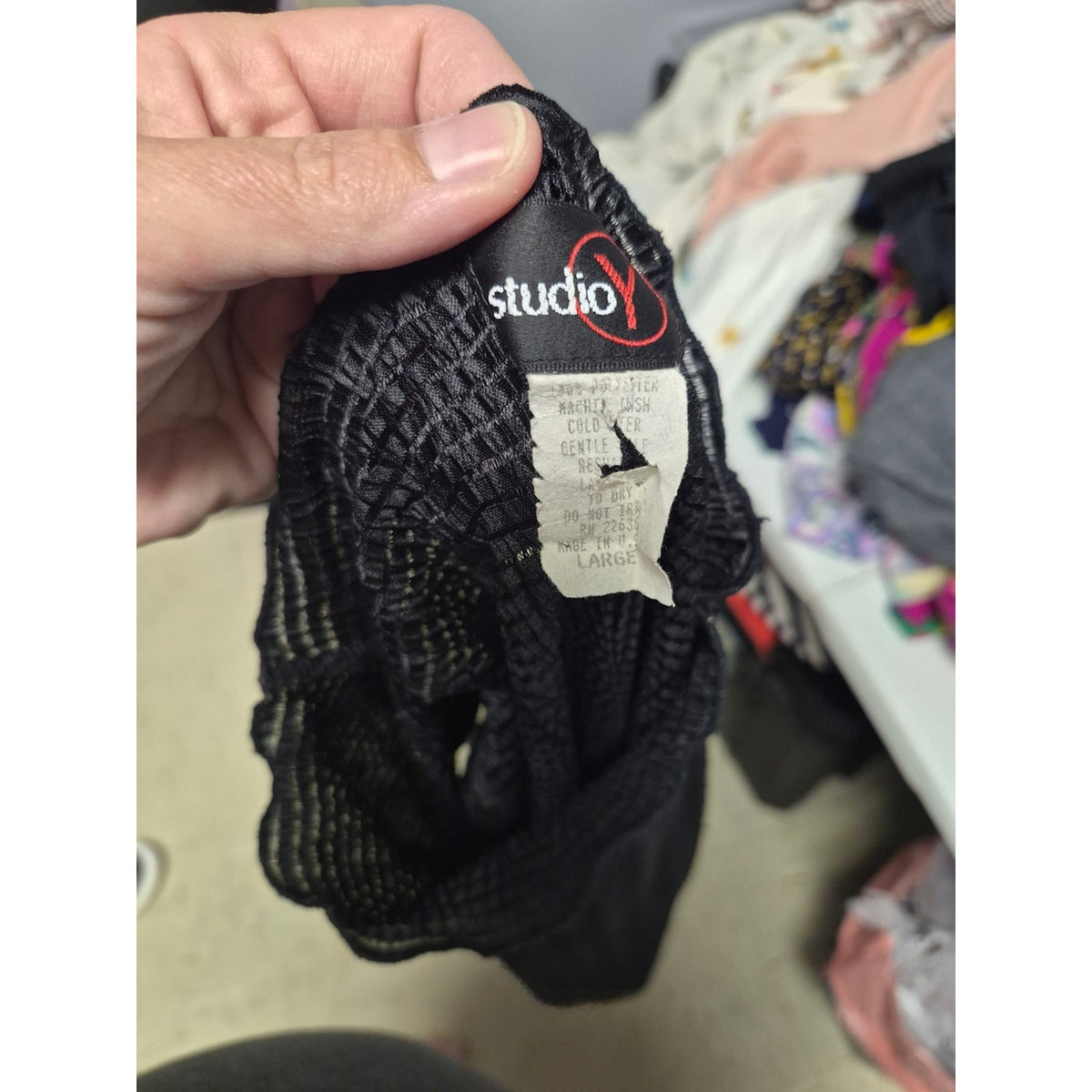 Studio Y Black Textured Off-Shoulder Sweater Top