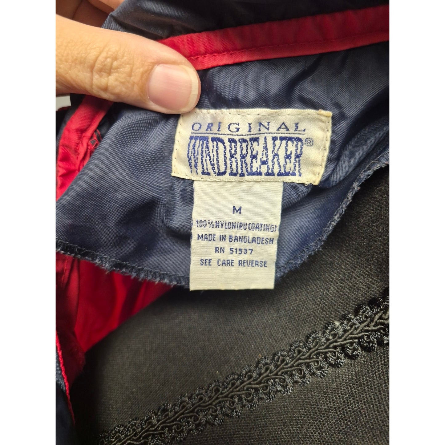 Men's Hooded Colorblock Raincoat - Red, White & Navy