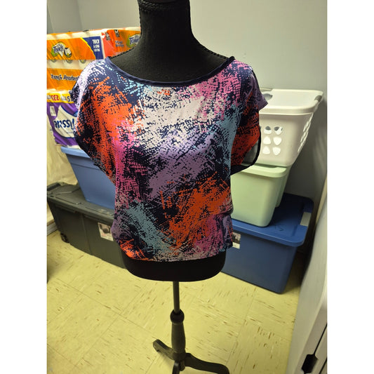 Women’s Abstract Print Blouse in Multicolor