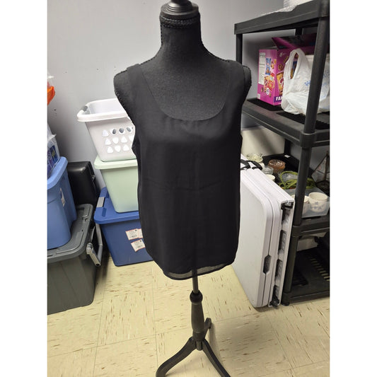 Adrianna Papell Black Sleeveless Scoop Neck Camisole