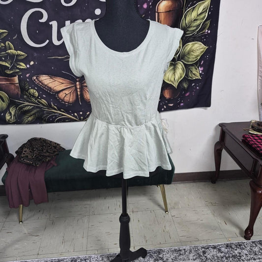 Light green babydoll top with