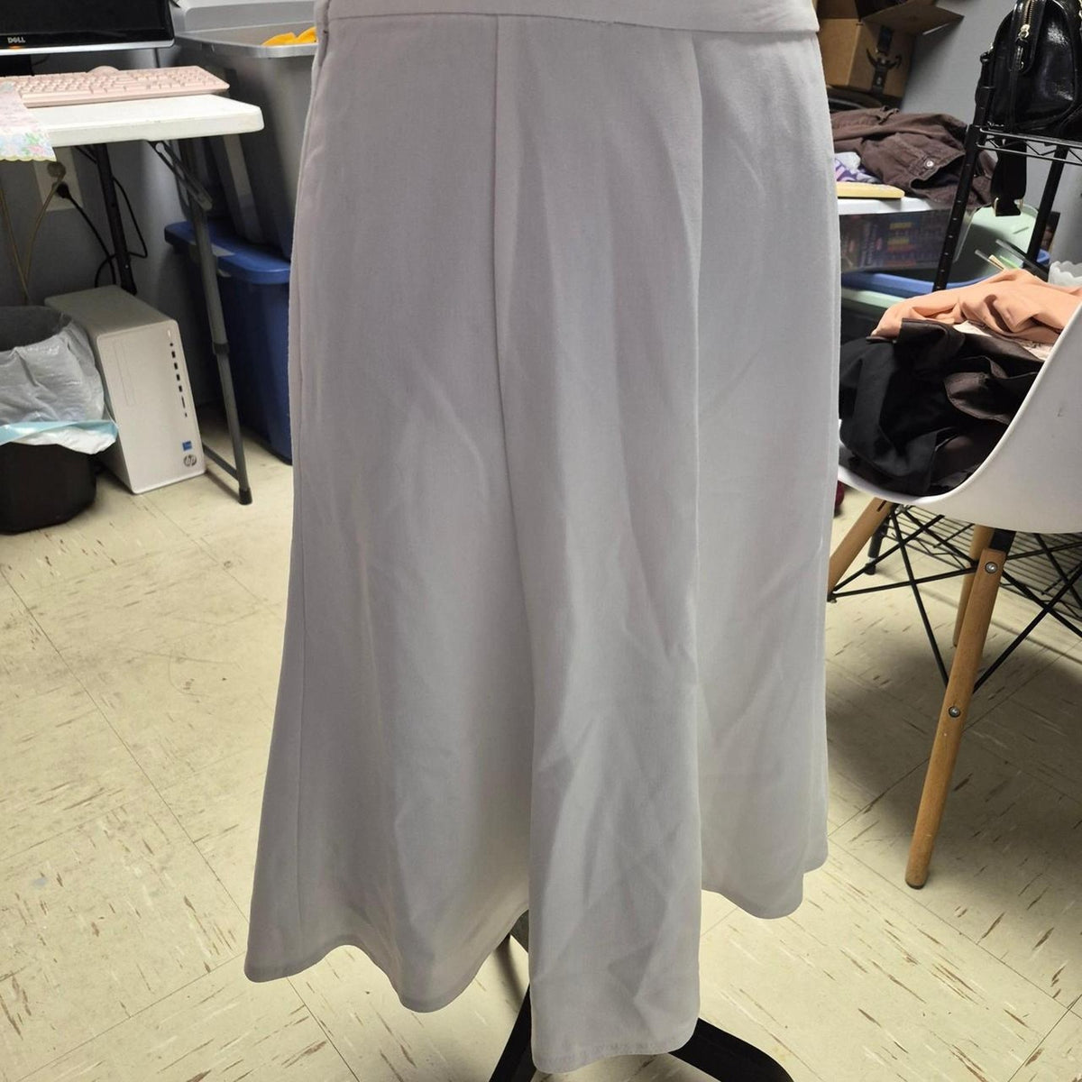 White polyester rayon spandex