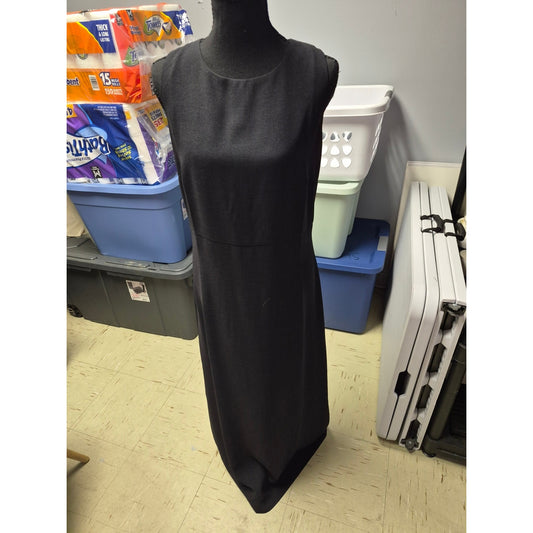 Eddie Bauer Black Sleeveless Maxi Sheath Dress