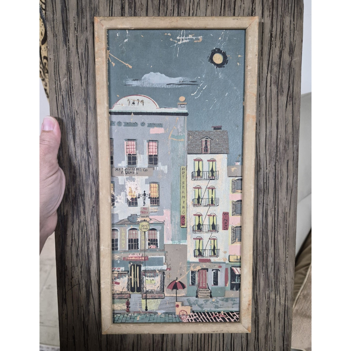 Margaret Layton Framed Cityscape Buildings Street Scene Print