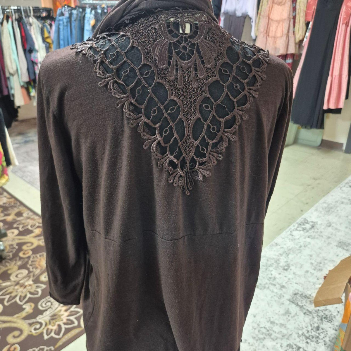 Brown cardigan