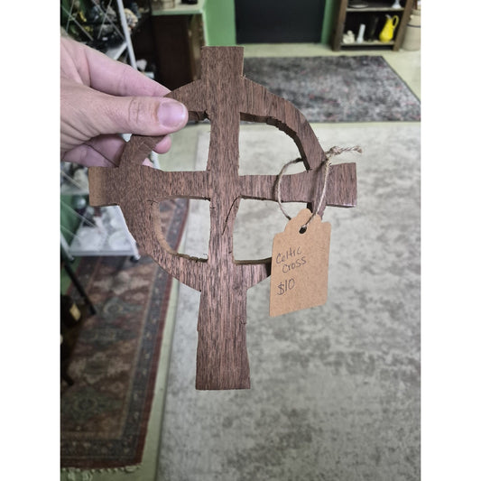 Wood Celtic Cross Christianity Wall Hanging Decor Wooden Cross Wall Decor