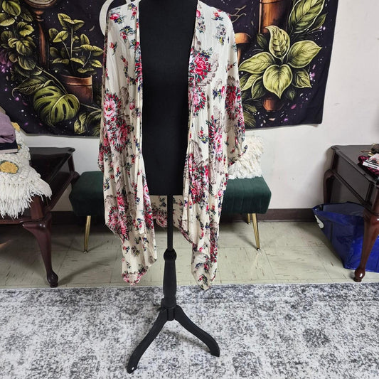 Cream floral kimono