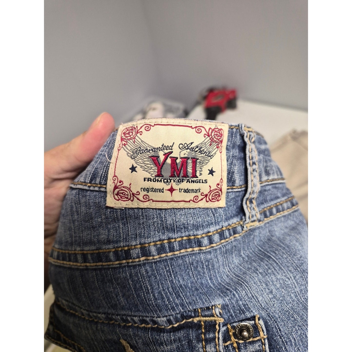 YMI Light Blue Denim Bermuda Shorts