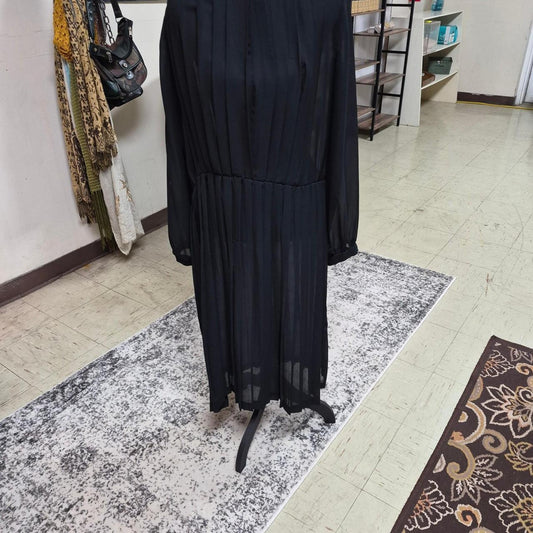 Vintage shear black maxi dress
