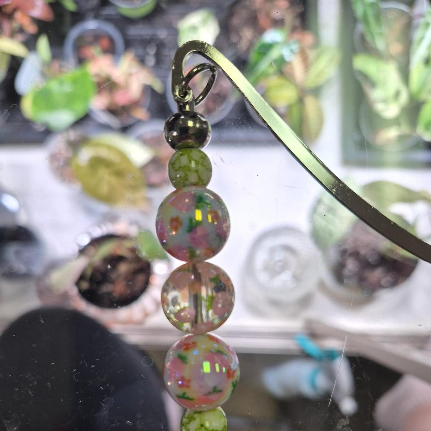 Handmade bookmark glass beads with