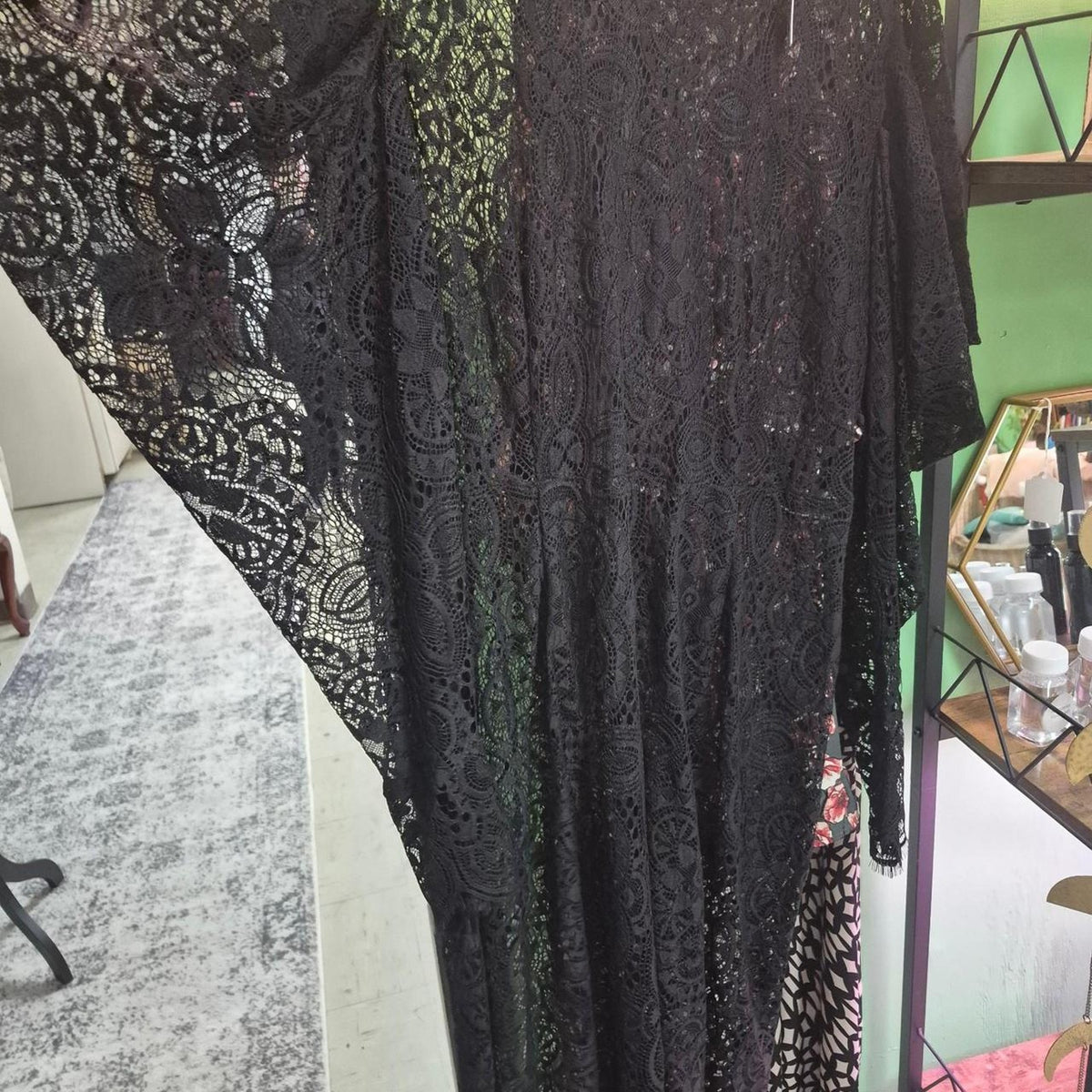 Nwt black lace maxi dress