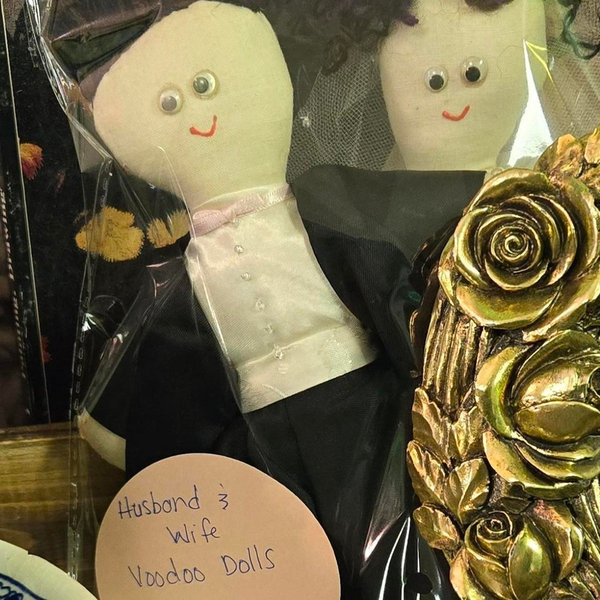 Husband and wife voodoo dolls