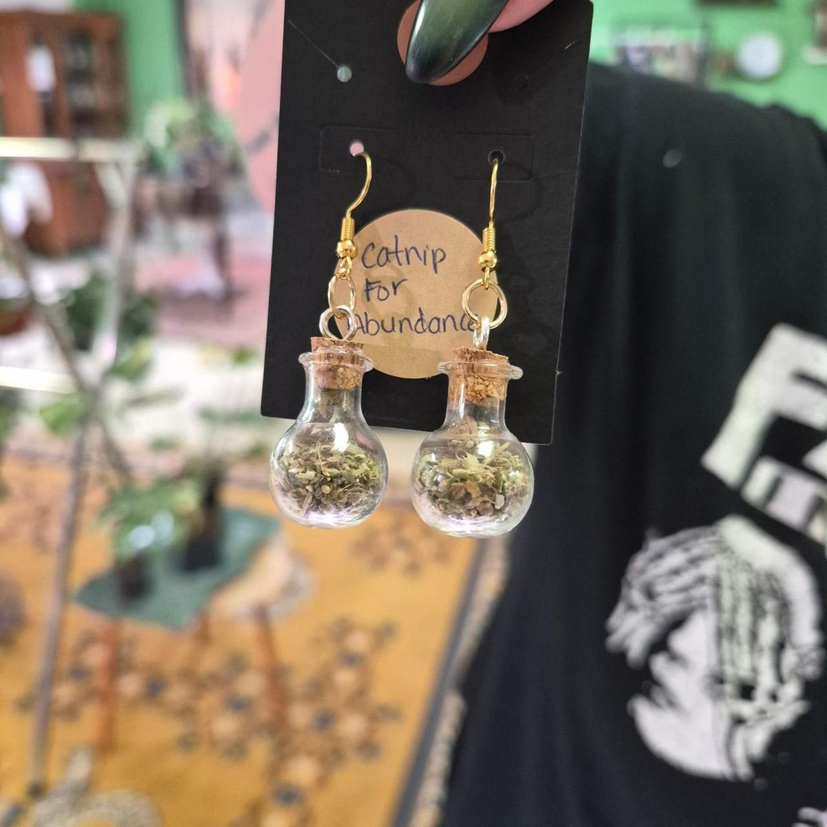 Catnip for abundance earrings with