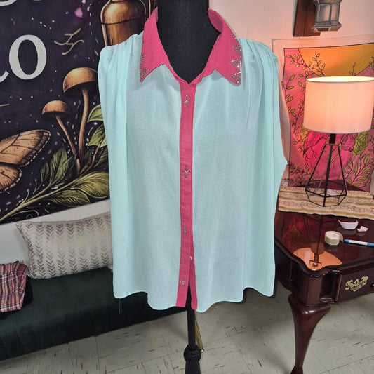 70s style light blue and