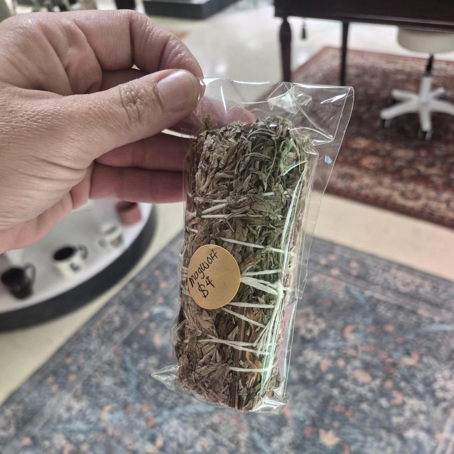 Rosemary mugwort or cedar smudge