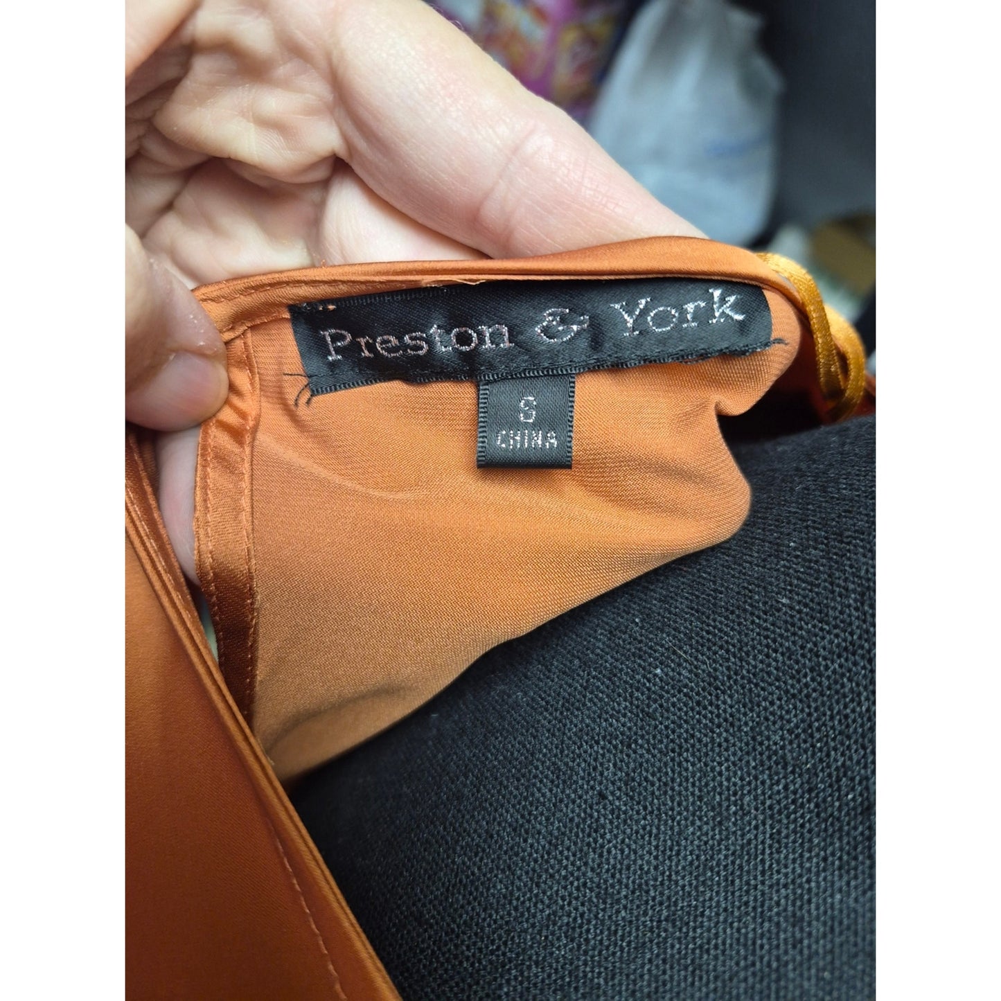 Preston & York Rust Orange Long-Sleeve Tunic Top